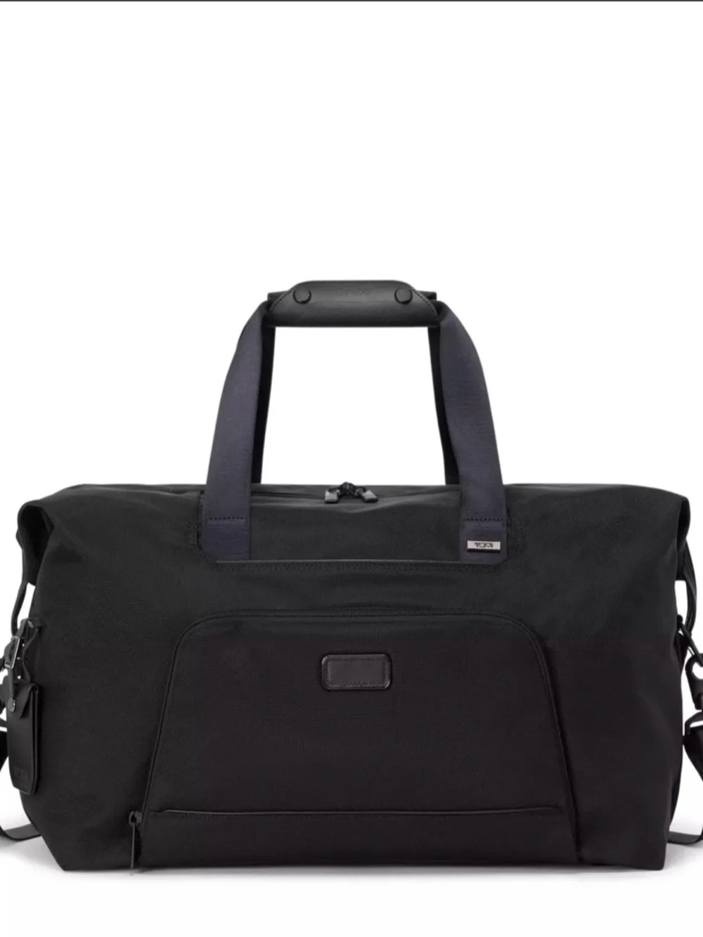 Tumi Black Men’s Duffel Bag with Silver Interior